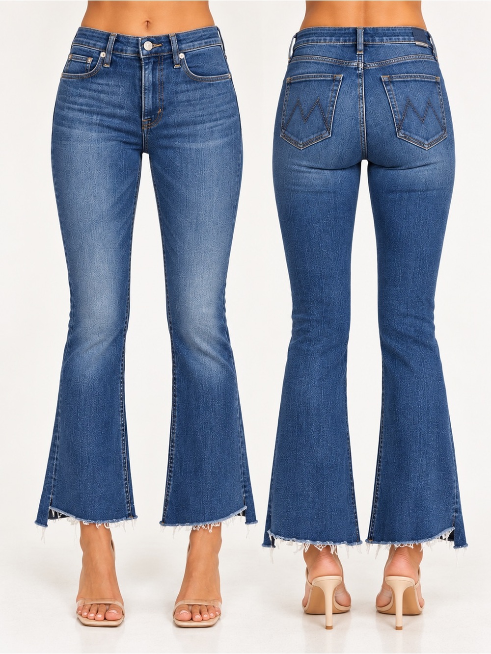 MOTHER The Runaway Step Fray A Night in Havana High Rise Flare Jeans Size 29